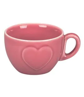 Tasse à café / thé rose porcelaine 23 cl Ø 9,4 cm Cliché Rak