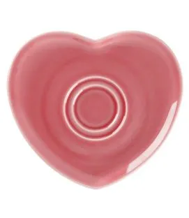 Sous tasse double empreinte rose porcelaine 16 cm Cliché Rak