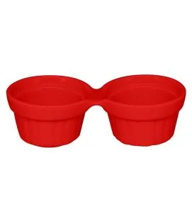Ramequin rond rouge porcelaine vitrifiée 13x6 cm Chefs Fusion Rak