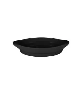 Plat ovale noir porcelaine vitrifiée 31x18 cm Chefs Fusion Rak