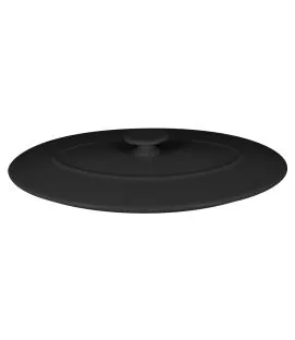 Couvercle avec poignée ovale noir porcelaine vitrifiée 26x18 cm Chefs Fusion Rak