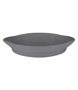 Plat ovale gris porcelaine vitrifiée 45,3x25 cm Chefs Fusion Rak