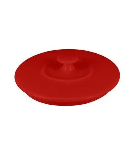 Couvercle pour cocotte rond rouge porcelaine vitrifiée Ø 8,5 cm Chefs Fusion Rak
