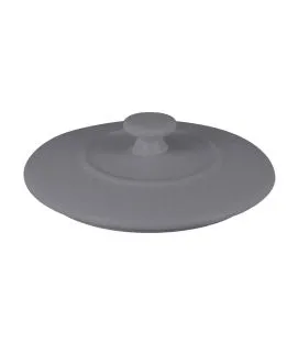 Couvercle pour cocotte rond gris porcelaine vitrifiée Ø 8,5 cm Chefs Fusion Rak