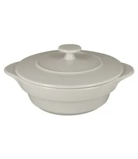 Cocotte rond blanc porcelaine vitrifiée Ø 16 cm Chefs Fusion Rak