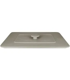 Couvercle pour terrine rectangulaire blanc porcelaine vitrifiée 32x22 cm Chefs Fusion Rak