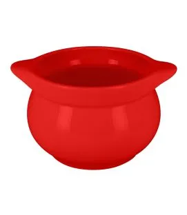 Soupière rond rouge porcelaine vitrifiée Ø 10,8 cm Chefs Fusion Rak