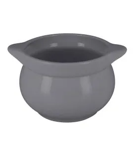 Soupière rond gris porcelaine vitrifiée Ø 10,8 cm Chefs Fusion Rak
