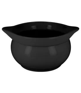 Soupière rond noir porcelaine vitrifiée Ø 15,7 cm Chefs Fusion Rak