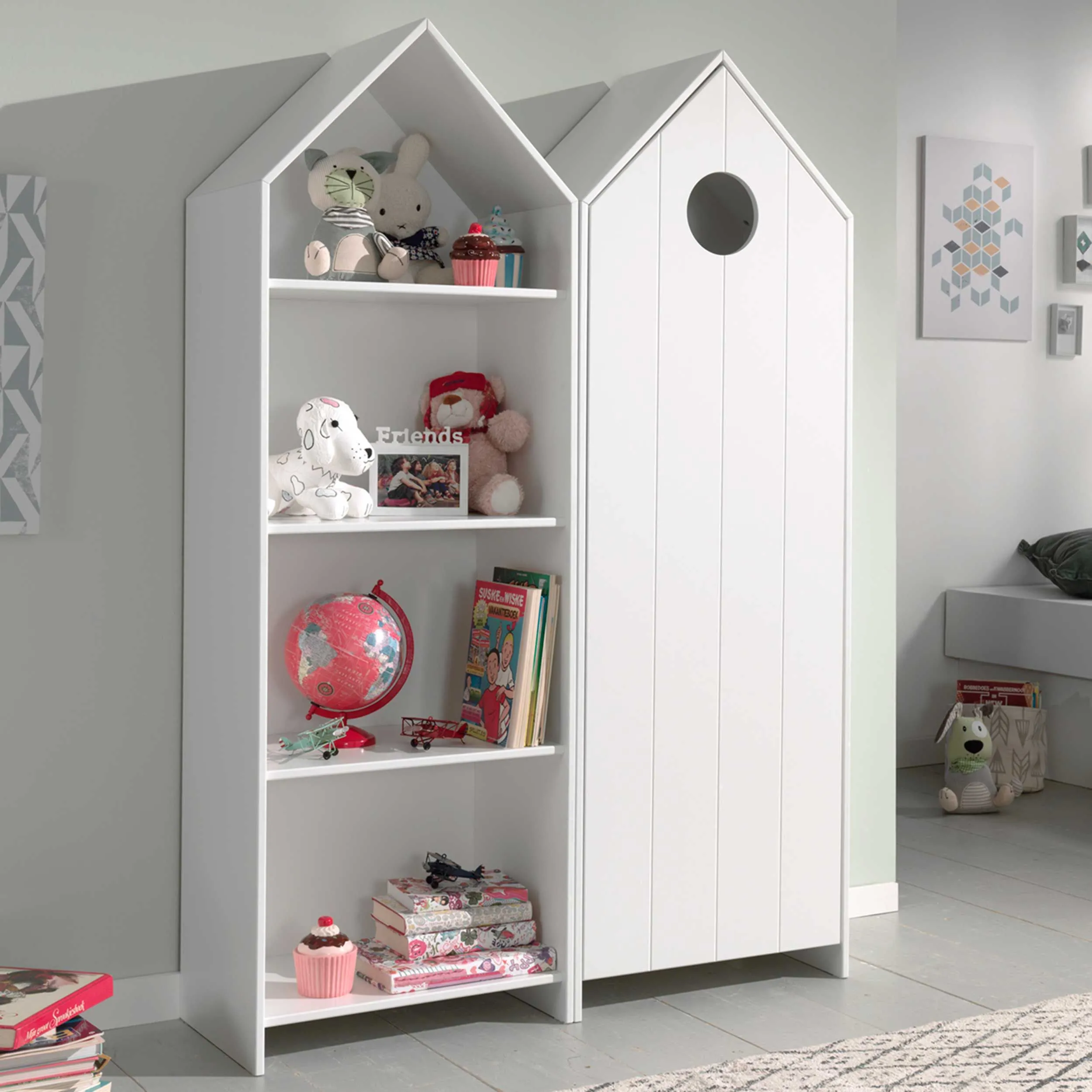 Armoire 2 pièces Casami - 115x37x172 cm - Blanc