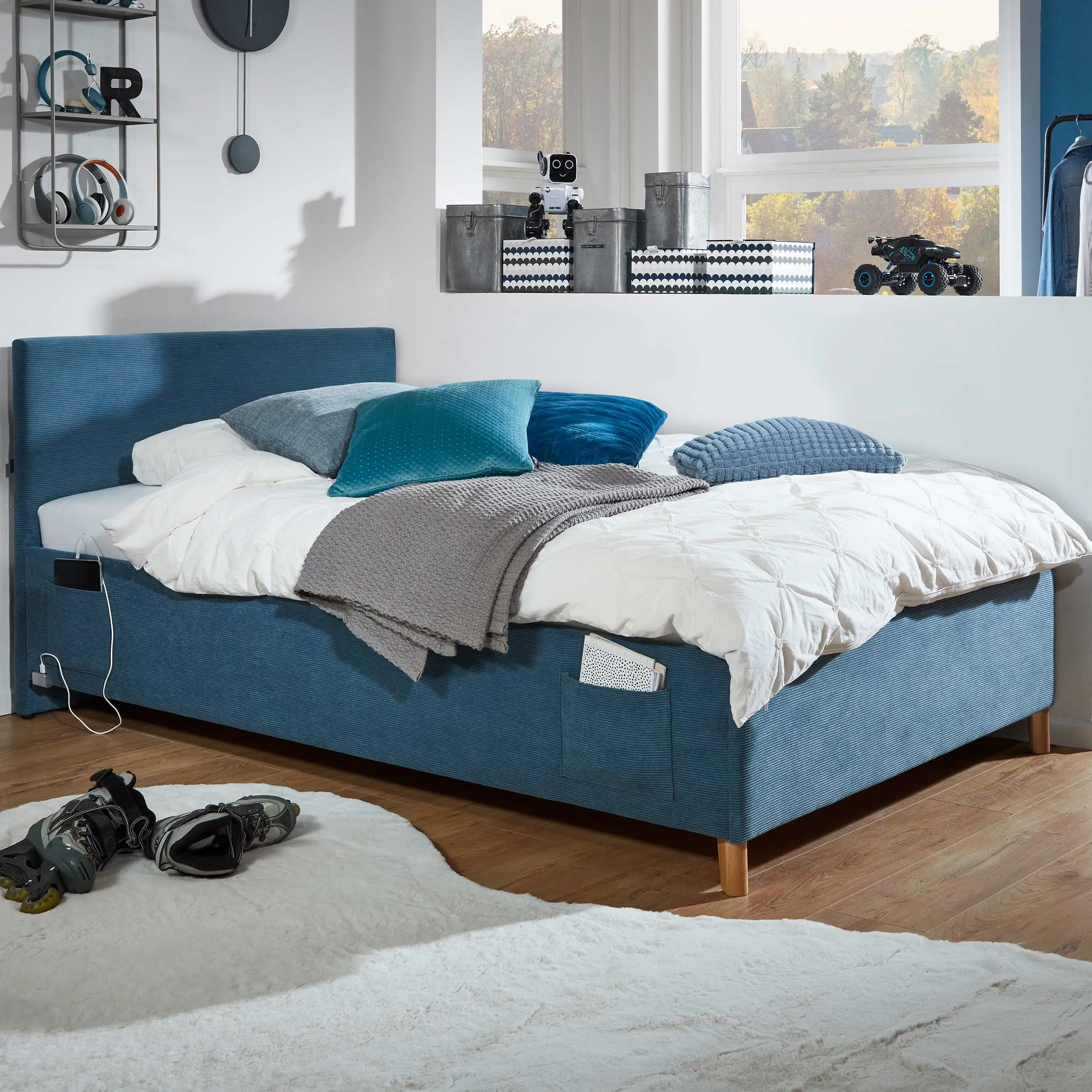 Lit simple Cool | 120 x 200 cm | Bleu