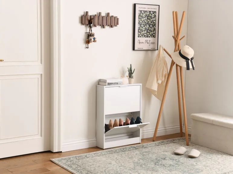 Meuble à chaussures ARLA 2 portes blanc
