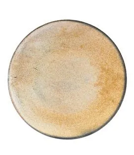 Assiette coupe plate rond Sand porcelaine vitrifiée Ø 25 cm Desert Astera