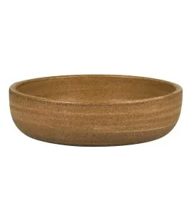 Assiette coupe creuse rond Autumn Brown porcelaine Ø 16 cm Selva Rak