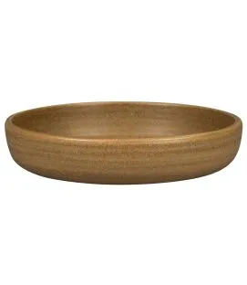 Assiette coupe creuse rond Autumn Brown porcelaine Ø 19,8 cm Selva Rak