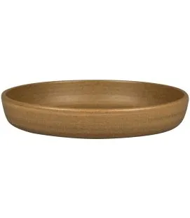 Assiette coupe creuse rond Autumn Brown porcelaine Ø 23,7 cm Selva Rak