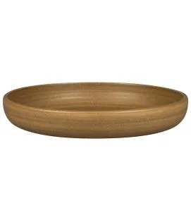 Assiette coupe creuse rond Autumn Brown porcelaine Ø 25,8 cm Selva Rak