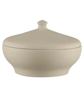 Soupière avec couvercle rond baantna argila Décor Prima porcelaine Ø 23,7 cm Earth Rak