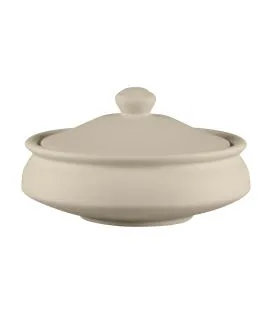Bol avec couvercle rond baantna argila Décor Prima porcelaine Ø 15,5 cm Earth Rak