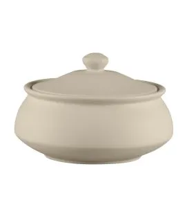 Bol avec couvercle rond baantna argila Décor Prima porcelaine Ø 16,5 cm Earth Rak