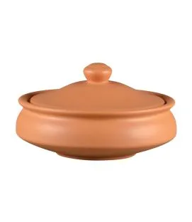 Bol avec couvercle rond baantna tero Décor Prima porcelaine Ø 15,5 cm Earth Rak