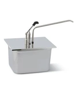 Distributeur de sauce gn 1/2 rectangulaire inox 32 cm