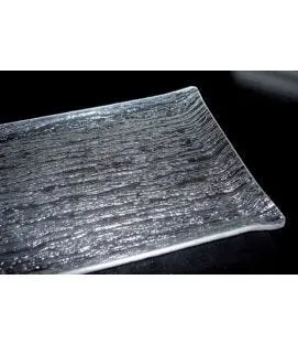 Plateau rectangulaire transparent acrylique 40 cm Pap Glace Platex