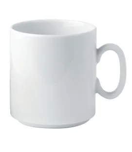 Mug rond blanc porcelaine 30 cl Ø 8 cm K Pro.mundi