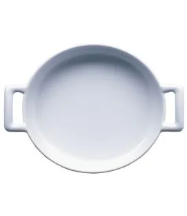 Cassolette ovale blanc porcelaine culinaire 14,5x13 cm Belle Cuisine Revol