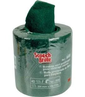 Rouleau abrasif prédécoupé vert 4 m x 20 cm Scotch Brite 3m