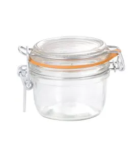 Bocal avec couvercle hermétique rond transparent verre Ø 8,3 cm Fido Bormioli Rocco