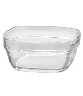 Coupelle carré transparent verre trempé 9 cm Lys Duralex