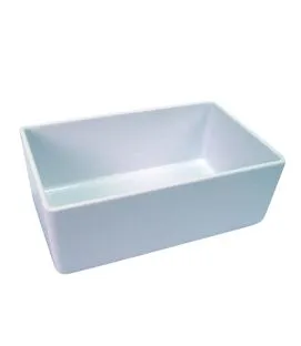 Bac rectangulaire blanc mélamine 26 cm Chunky Crock Dalebrook