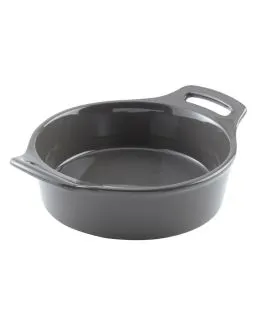 Plat rond gris grès émaillé Ø 18 cm Bistronome Pro.mundi