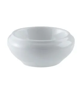 Beurrier rond blanc porcelaine 2,5 cm Ø 6,5 cm Pro.mundi