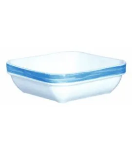 Ravier carré bleu verre opal 11 cm Brush Arcoroc