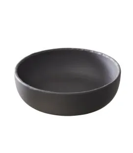 Assiette coupe creuse rond gris porcelaine culinaire Ø 17 cm Basalt Revol