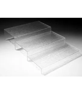 Escalier rectangulaire transparent acrylique 40 cm Pap Platex