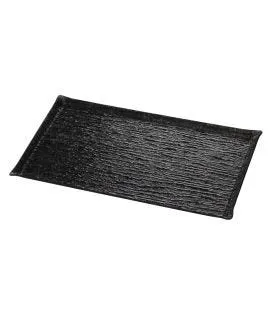 Plat de présentation rectangulaire noir acrylique 53 cm Pap Glace Platex