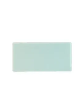 Plat de présentation rectangulaire vert d'eau acrylique 40 cm Pap 2 Platex