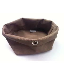 Panière rond taupe PVC 12,5x9x11 cm Sonoclean Sonolys