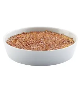 Plat à crème brûlée rond blanc porcelaine Ø 14 cm Prismo Pro.mundi