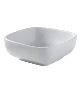 Bol carré blanc porcelaine 14 cm Bazik Essentials Collection