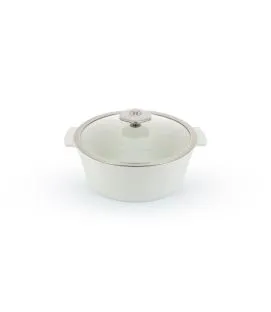 Cocotte rond blanc porcelaine culinaire Ø 26 cm Revolution Revol