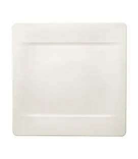 Assiette plate carré ivoire porcelaine bone china 31x31 cm Modern Grace Villeroy & Boch