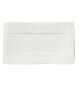 Assiette plate rectangulaire ivoire porcelaine bone china 24x14 cm Modern Grace Villeroy & Boch