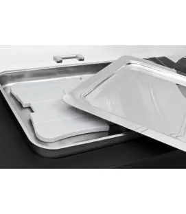 Plateau réfrigéré avec cloche rectangulaire noir bois 93 cm Tactus Zepe