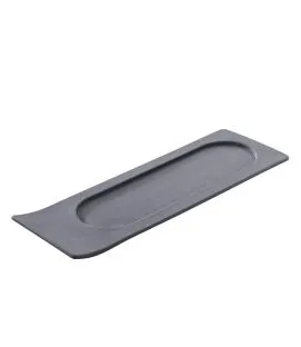 Plateau rectangulaire noir porcelaine culinaire 31 cm Solid Revol