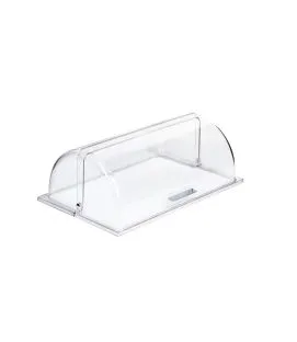 Couvercle roll top pour panier GN 1/1 rectangulaire transparent plastique 53 cm Gn Line Aps