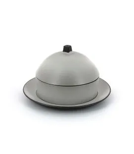 Ensemble dim sum rond gris porcelaine culinaire Ø 22 cm Revol